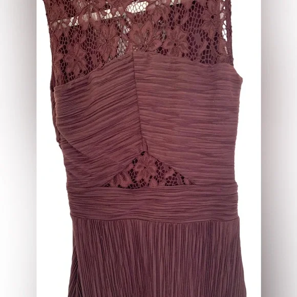 All Saints Ula Mini Dress Burgundy Size S - Picture 6 of 10